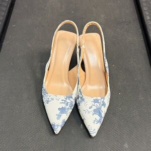 Floral Slingback Women's Shoes